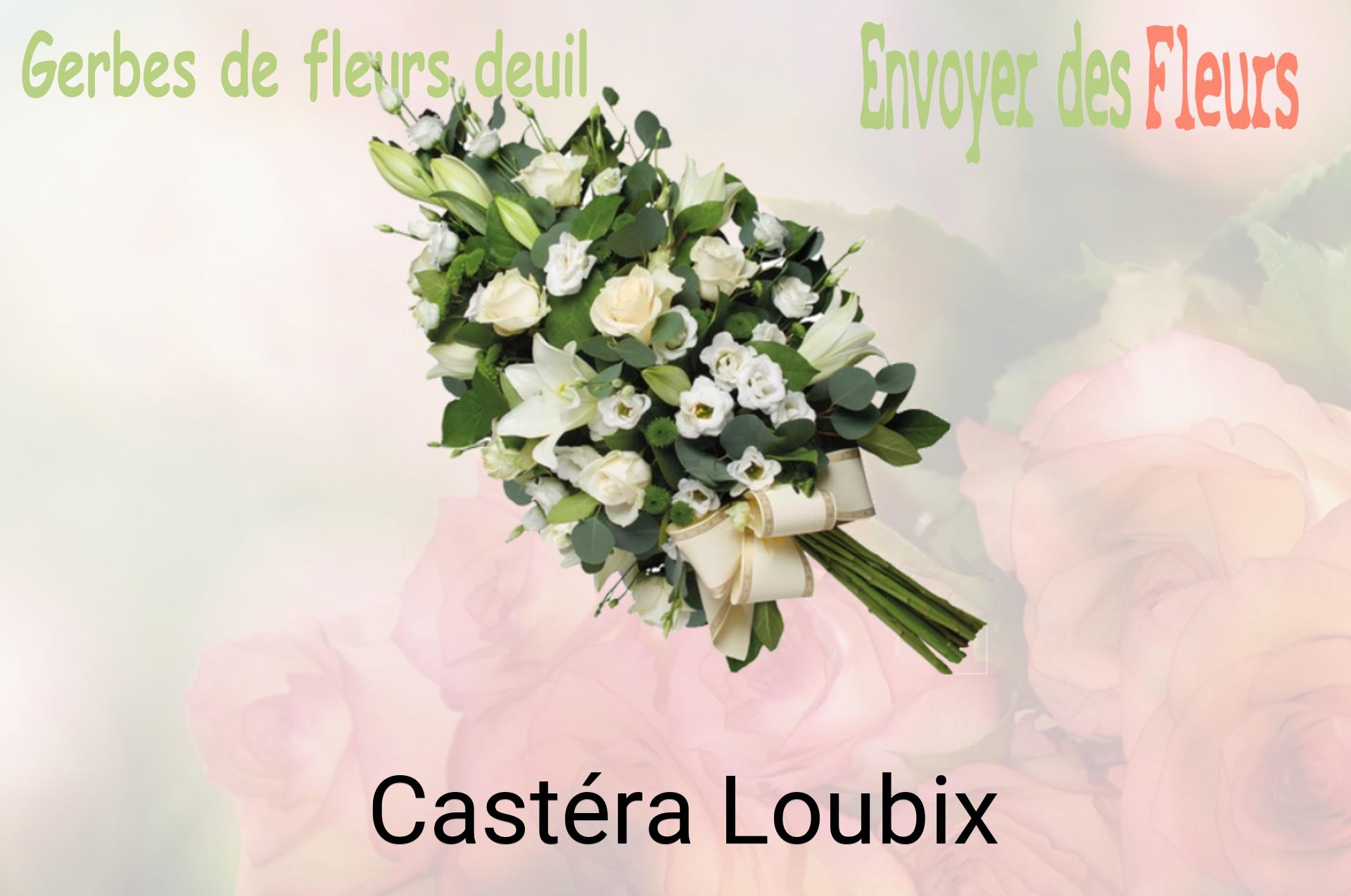 Gerbe de fleurs de deuil livrée à Castéra-Loubix